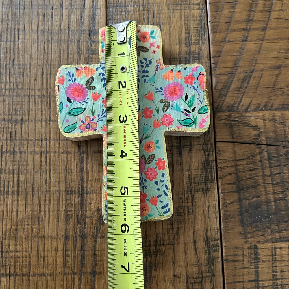 NATURAL LIFE Floral Cross Wall Decor - Multicolor - Picture 3 of 4